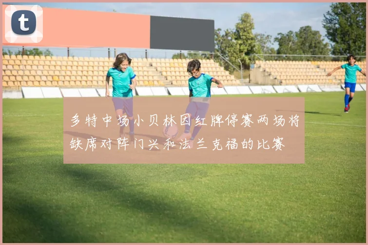 多特中场小贝林因红牌停赛两场将缺席对阵门兴和法兰克福的比赛